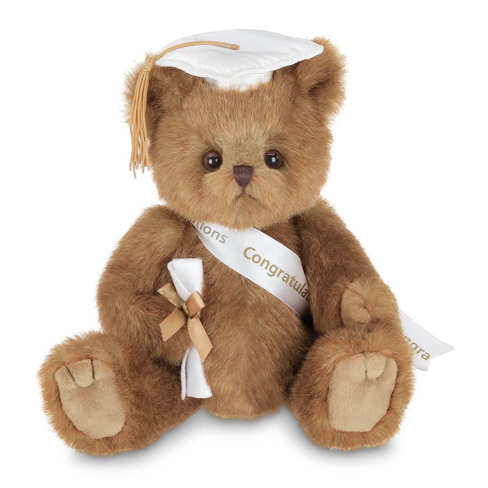 Smarty Graduation Bear White  Hat