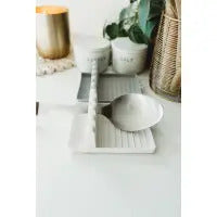 Kitchen Non Slip Spatula & Lid Holder- White