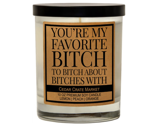 You're My Favorite Bitch to Bitch About Bitches With 100% Soy Candle