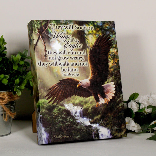 They Will Soar On..Lighted Tabletope Canvas