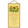 Advice from a Sunflower Wood Sign