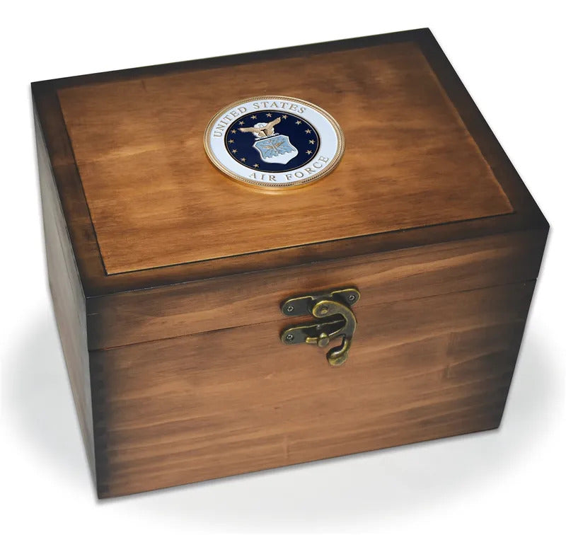 AIR FORCE MEDALLION KEEPSAKE BOX