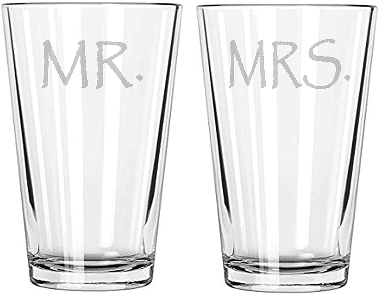 Alankathy Mr Mrs  Beer Glasses (SET OF 2 BEER MR & MRS)