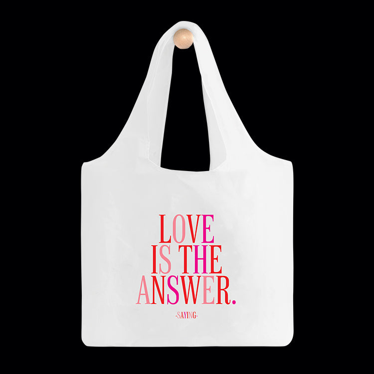 Love is the answer reusable bag