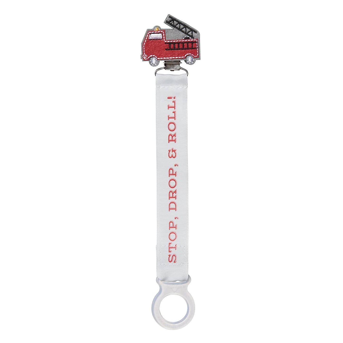 Red Fire Truck Pacifier Clip