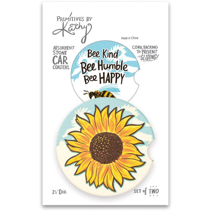 Car Coasters - Bee Kind Bee Humble Bee Happy