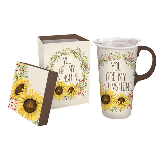 You are my Sunshine Ceramic Travel Coffee Cup