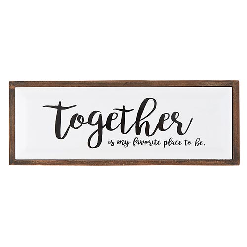 Tabletop décor - Framed Enamel Plaque - Together