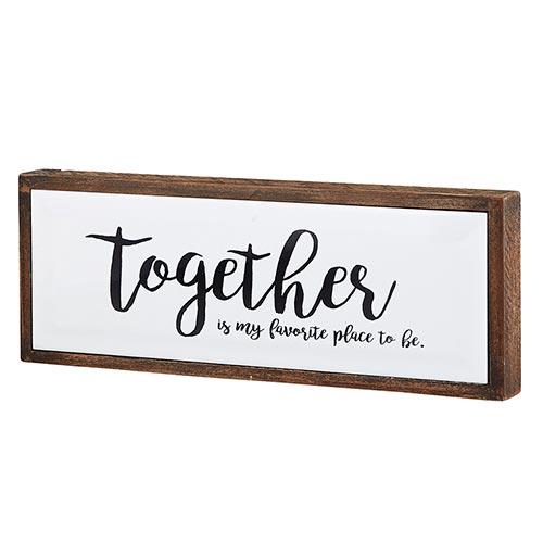 Tabletop décor - Framed Enamel Plaque - Together