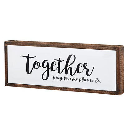 Tabletop décor - Framed Enamel Plaque - Together