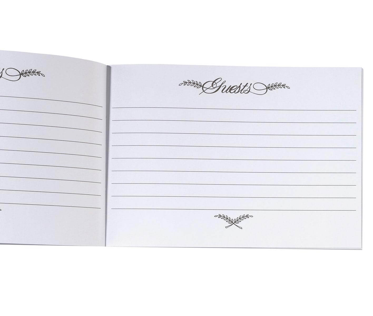 Elegant White Jeweled Guest Book