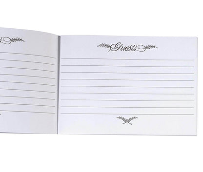 Elegant White Jeweled Guest Book