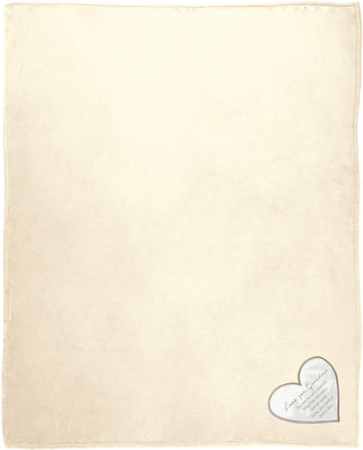 Love You Grandma Royal Plush Blanket Cream
