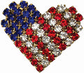 American Heart Crystal Pin