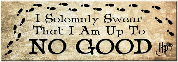 Solemnly Swear Desk Sign