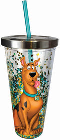 Scooby Doo Glitter Cup W/straw