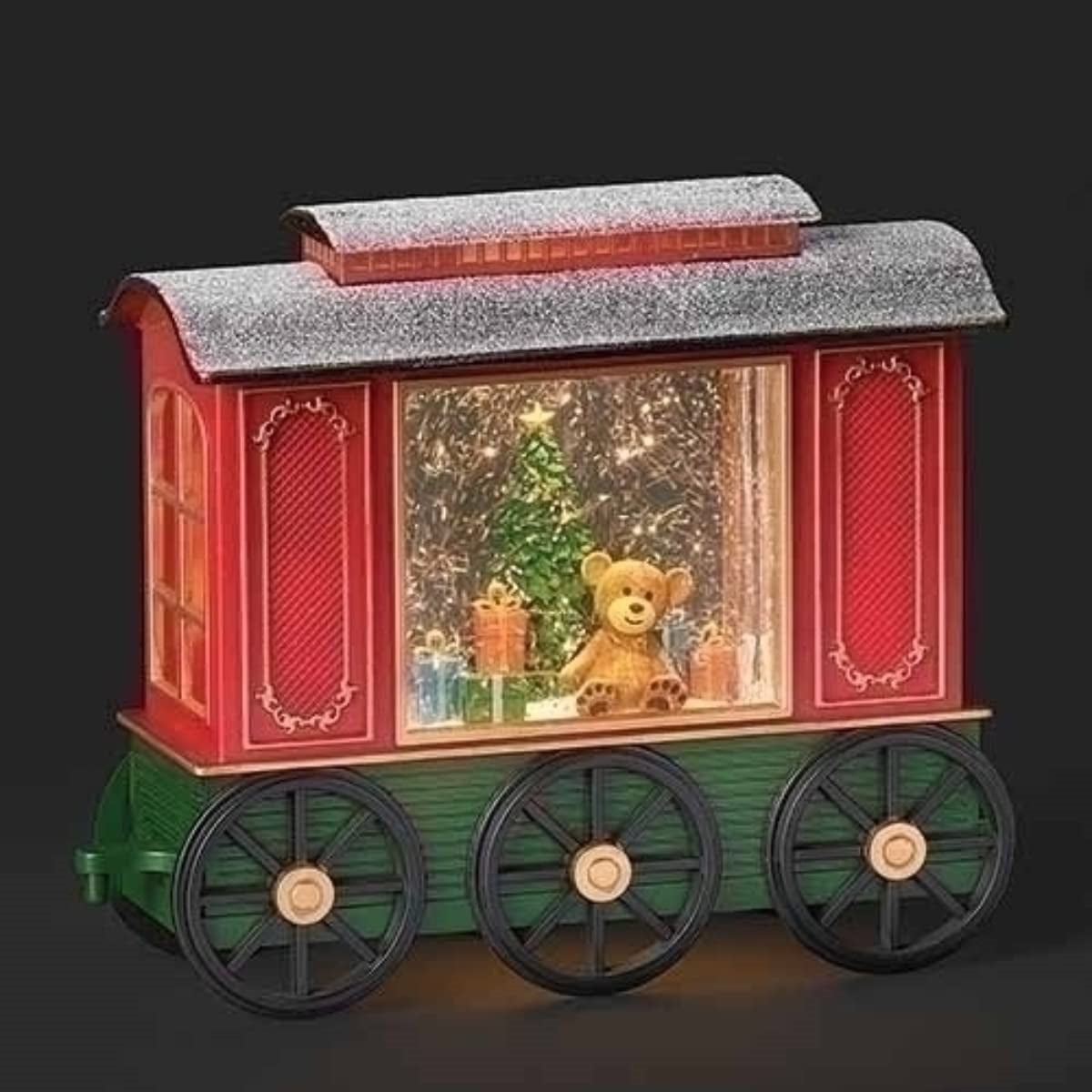 Roman LED Swirl Train Car Bear and Christmas Tree