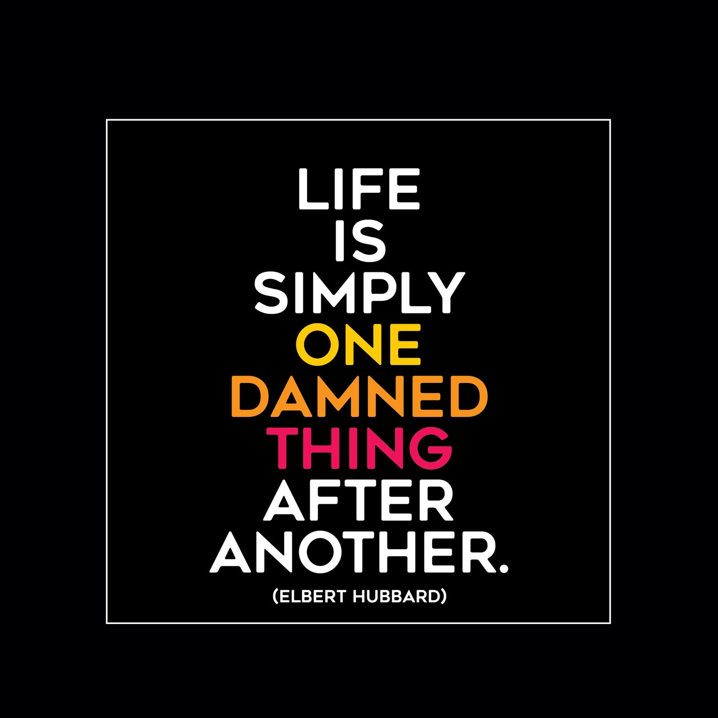 Life is simply one damned thing magnet