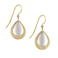 Silver Forest Gold and Silver Layered Teardrop Earrings