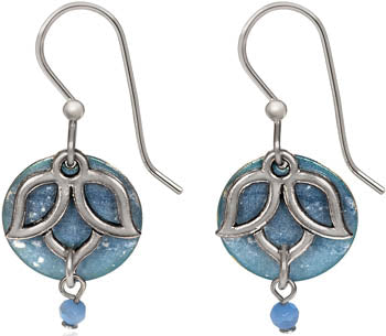 Silver Forest Lotus Earrings