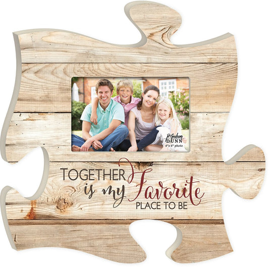 Together is My Favorite Place to Be Puzzle Piece Photo Frame