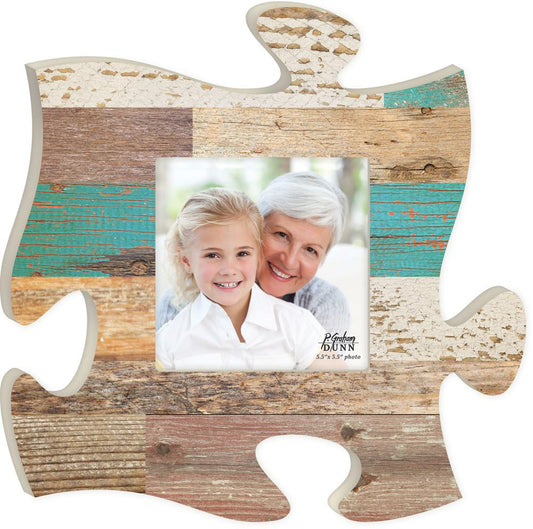 Teal Multicolor Frame Puzzle Piece Photo Frame