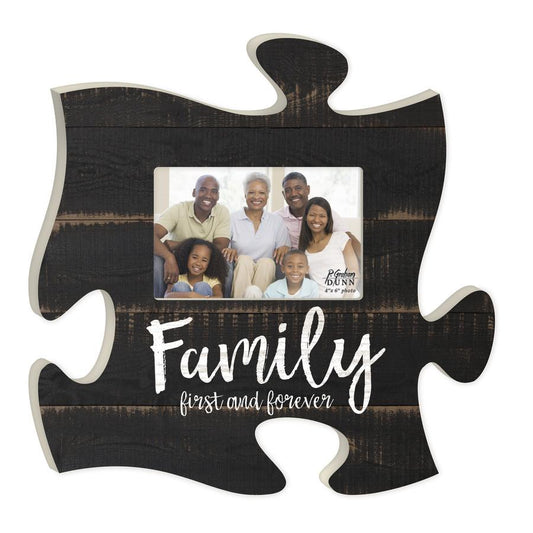 Family First and Forever Single Puzzle Piece Photo Frame