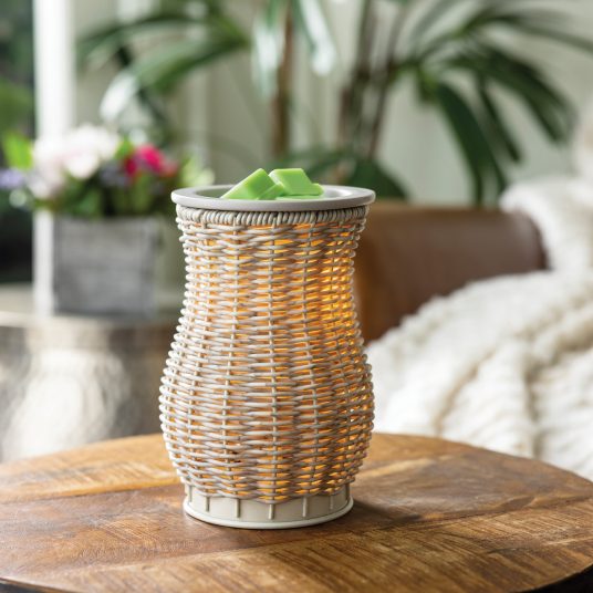Graywash Wicker Illumination Fragrance Warmer