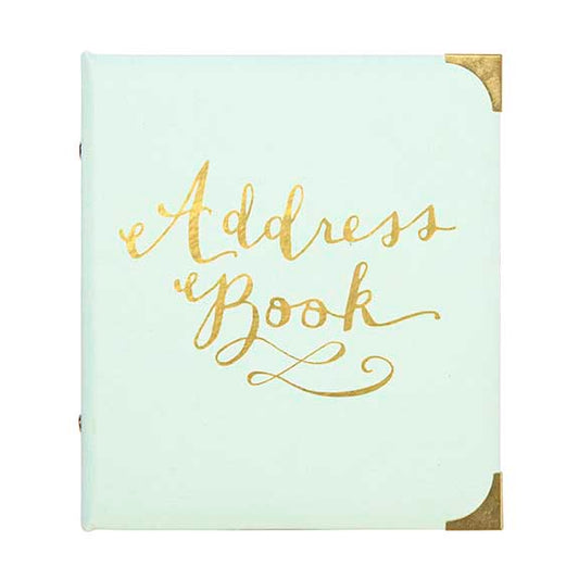 Refillable Address Book - Gilded Mint