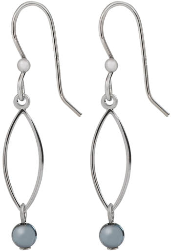 Spirit by Silver Forest Open Football/Bead Drop Earrings