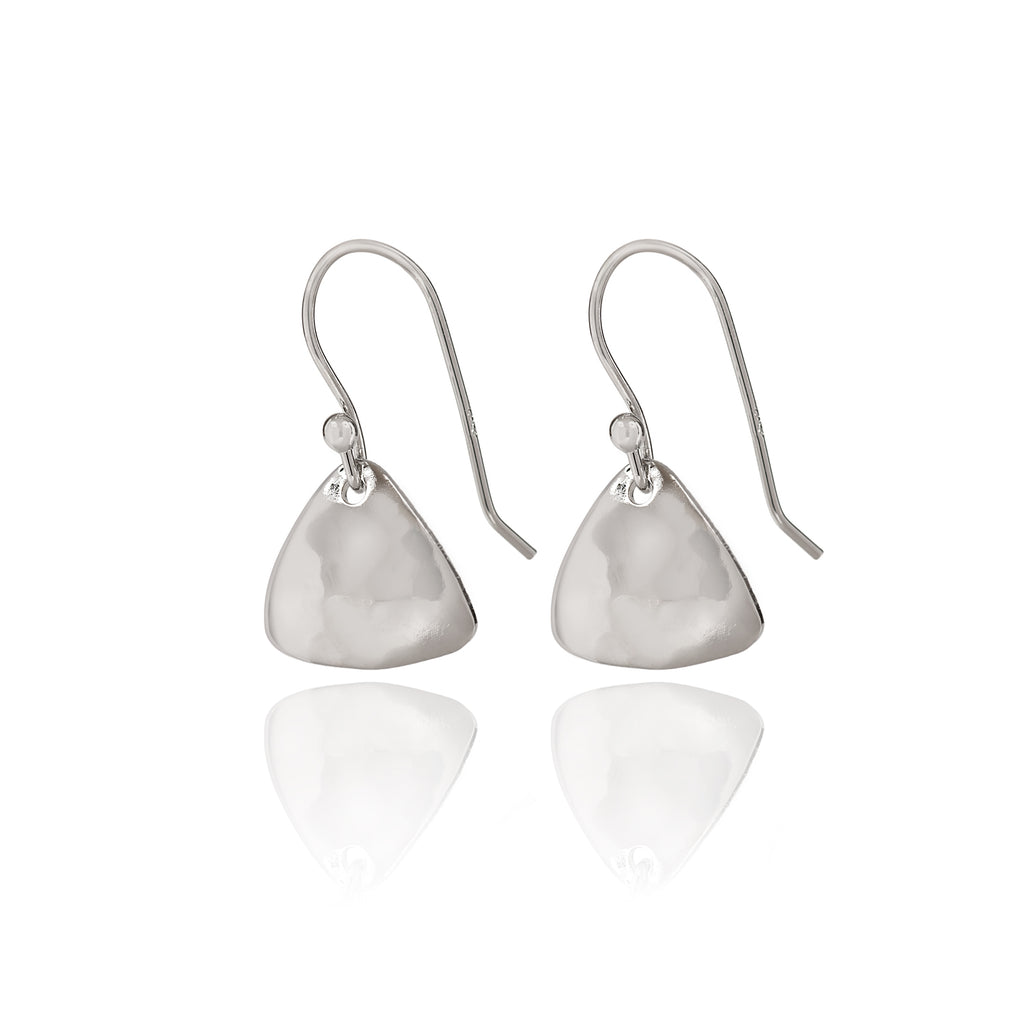 Spirit by Silver Forest Small Hammered Triangle Earrings