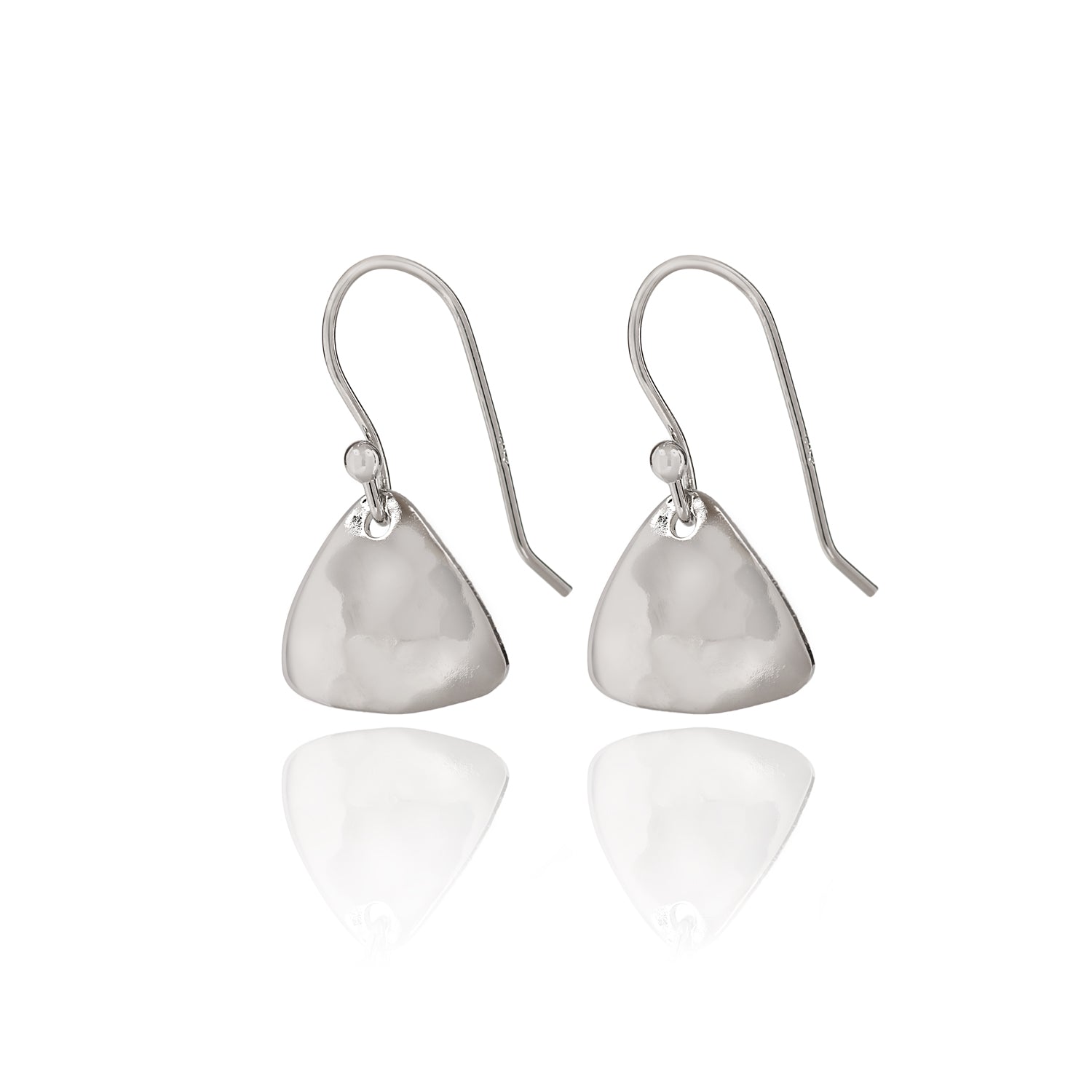 Spirit by Silver Forest Small Hammered Triangle Earrings