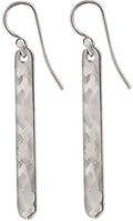 Spirit by Silver Forest Hammered Long Bar Earrings