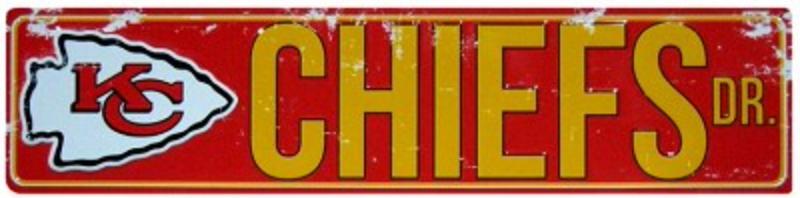 Kansas City Chiefs Street Sign