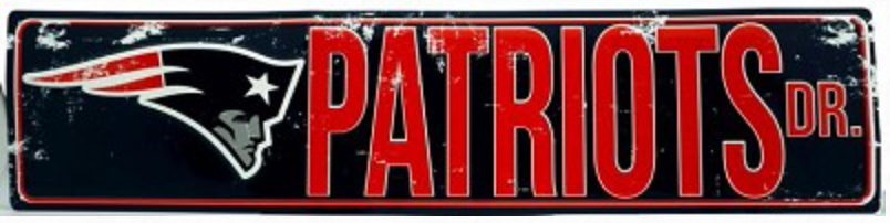New England Patriots Street Sign
