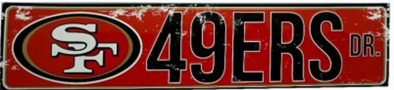 San Francisco 49ers Street Sign