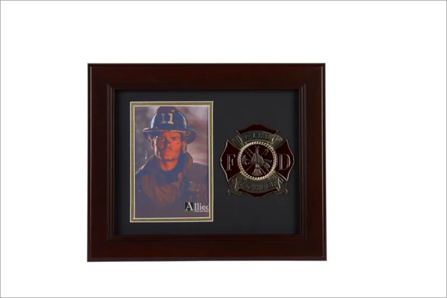 Firefighter Medallion 4-Inch by 6-Inch Portrait Picture Frame