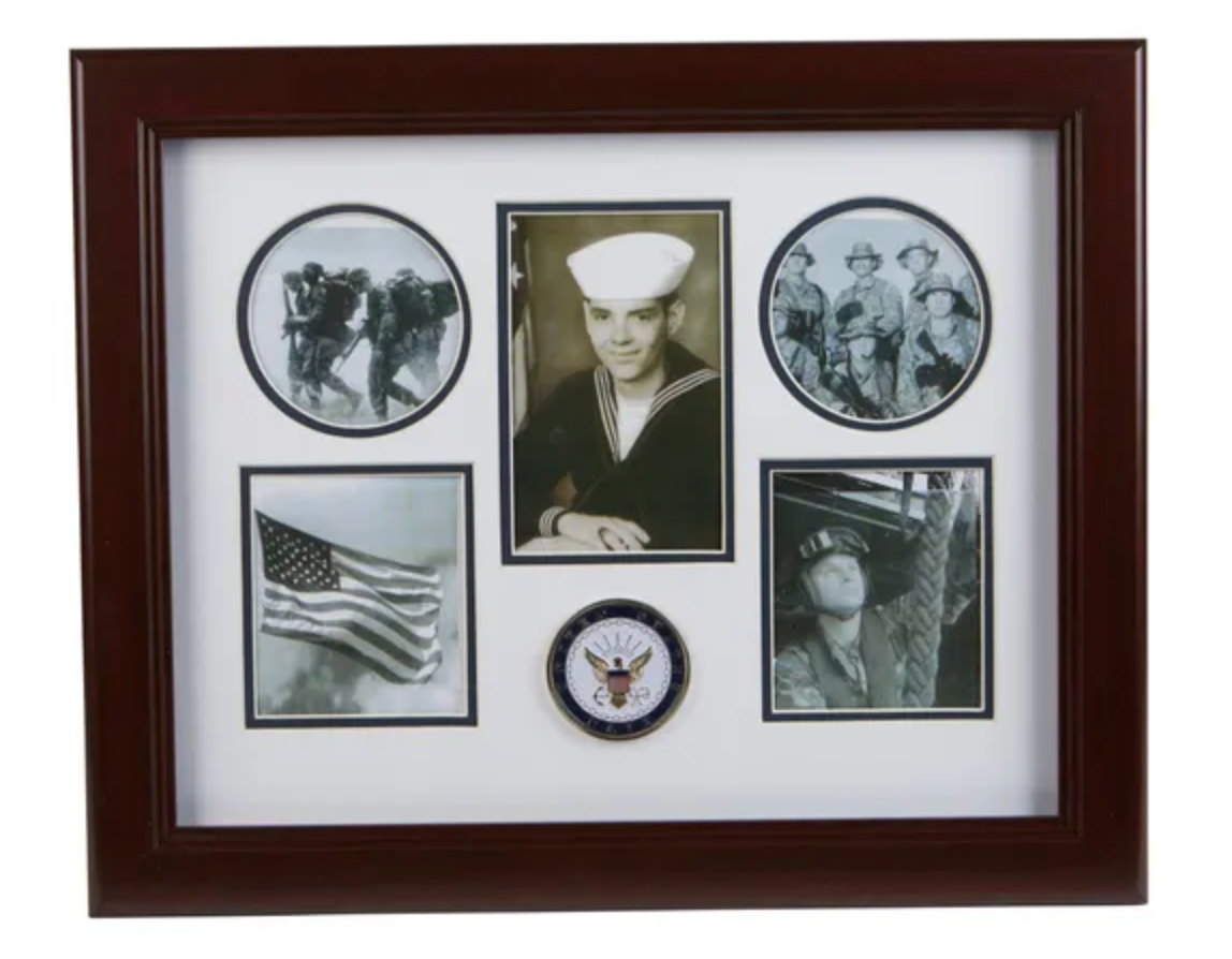 U.S. Navy Medallion 5 Picture Collage Frame