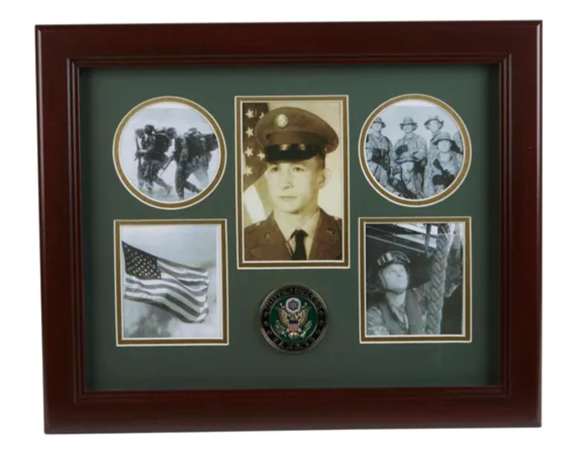 U.S. Army Medallion 5 Picture Collage Frame