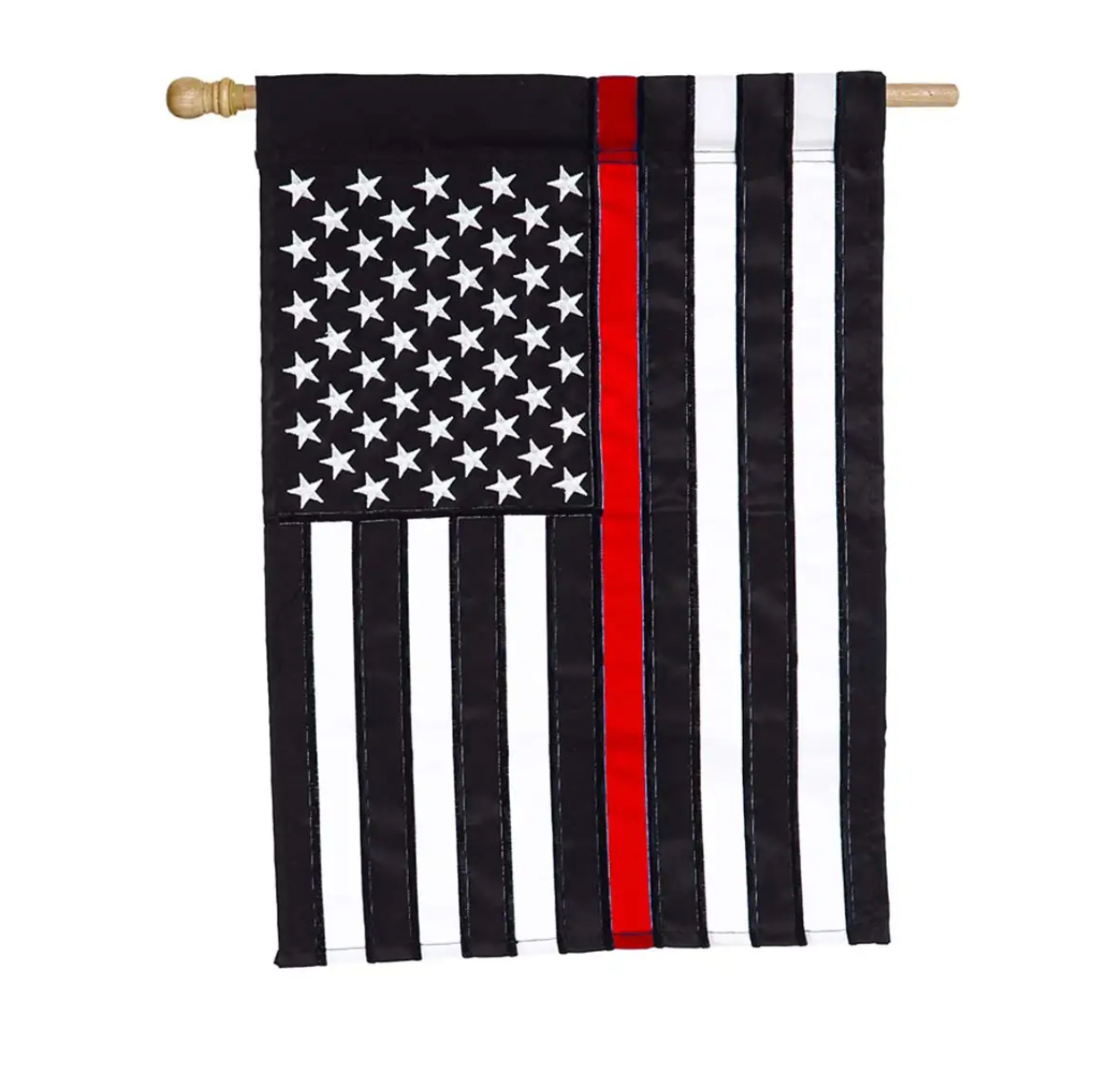 Thin Red Line House Applique Flag