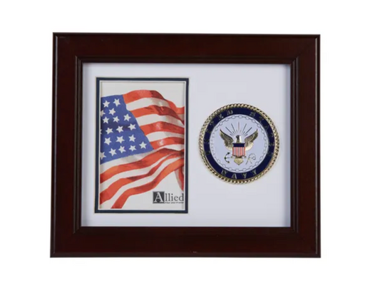U.S. Navy Medallion 4-Inch by 6-Inch Portrait Picture Frame