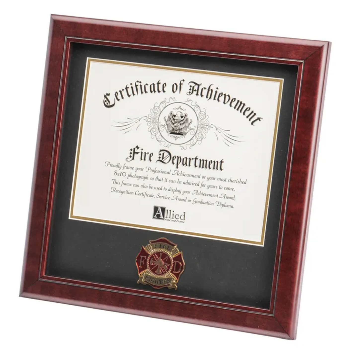 Firefighter Medallion 8-Inch by 10-Inch Certificate Frame