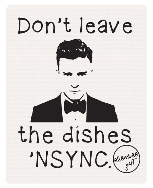 Don't Leave The Dishes N'sync Swedish Dishcloth