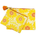 Sunflower Canvas Pouch S/2