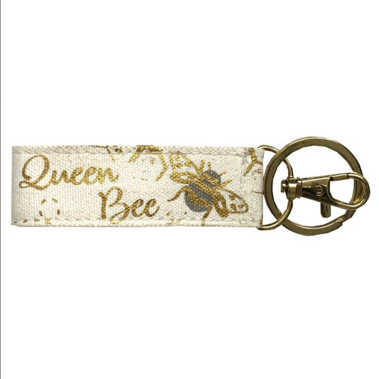 Bee Canvas Key Ring