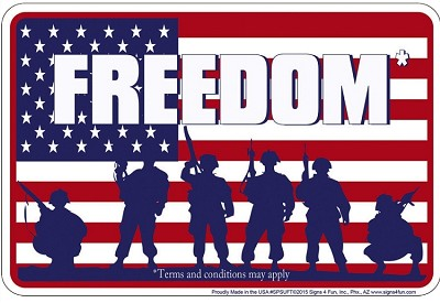 Freedom Sm. Parking Sign