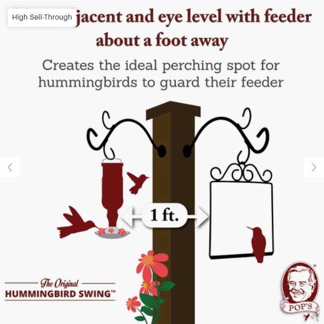 POP'S Original Hummingbird Swing (Brown)