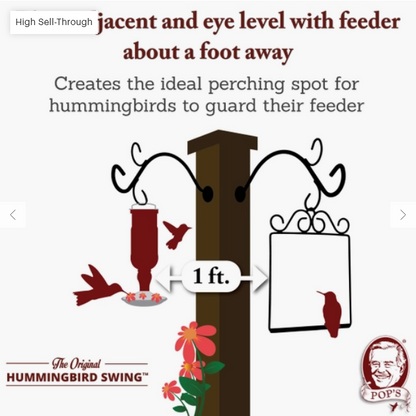 POP'S Original Hummingbird Swing (Brown)