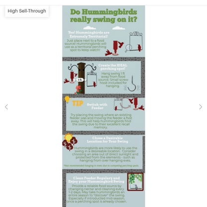 POP'S Original Hummingbird Swing (Brown)