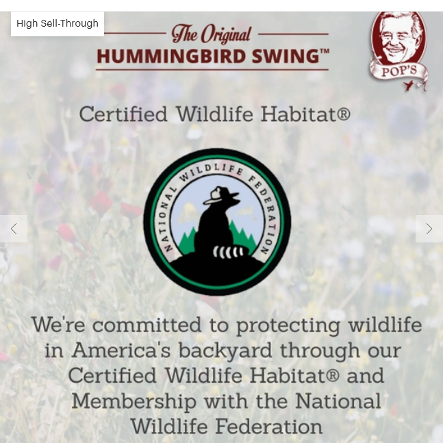 POP'S Original Hummingbird Swing (Brown)